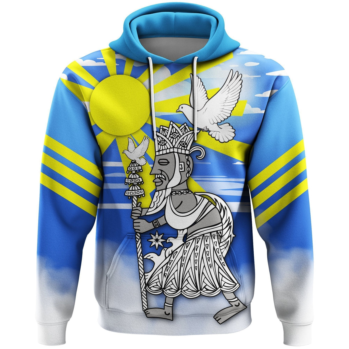 African Hoodie Orisha Obatala Yoruba Pullover Hoodie - Wonder Print Shop