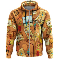 African Hoodie African Women Stam Zip Hoodie - Wonder Print Shop