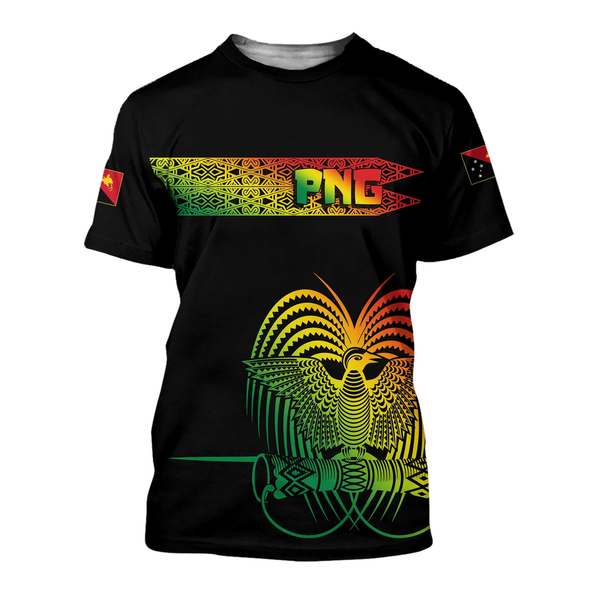 PNG Hibiscus Tribal Pattern T Shirt Motuan Reggae Color - Wonder Print Shop