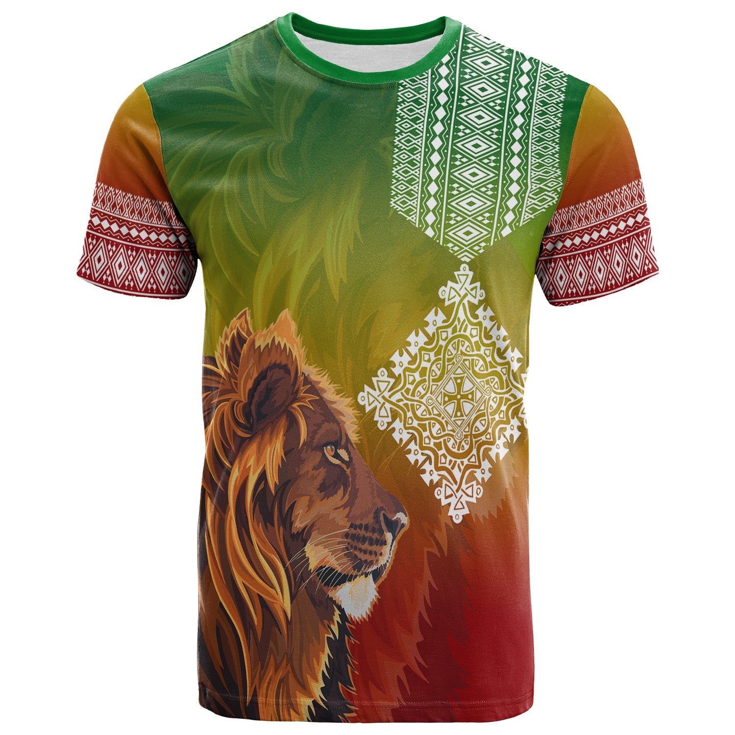 custom-personalised-ethiopia-lion-of-judah-t-shirt-ethiopia-flag-gradient