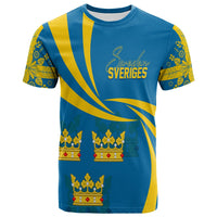 Sweden Three Crowns Personalised T Shirt Heja Sverige - Wonder Print Shop