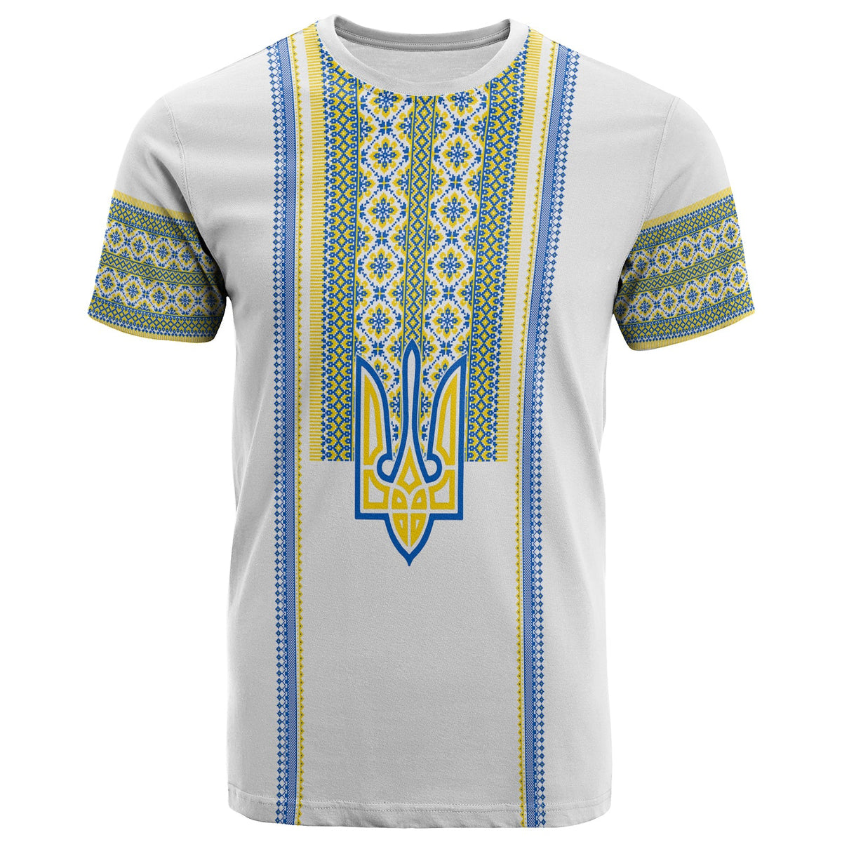 Ukraine Folk Patterns T Shirt Unity Day White - Wonder Print Shop