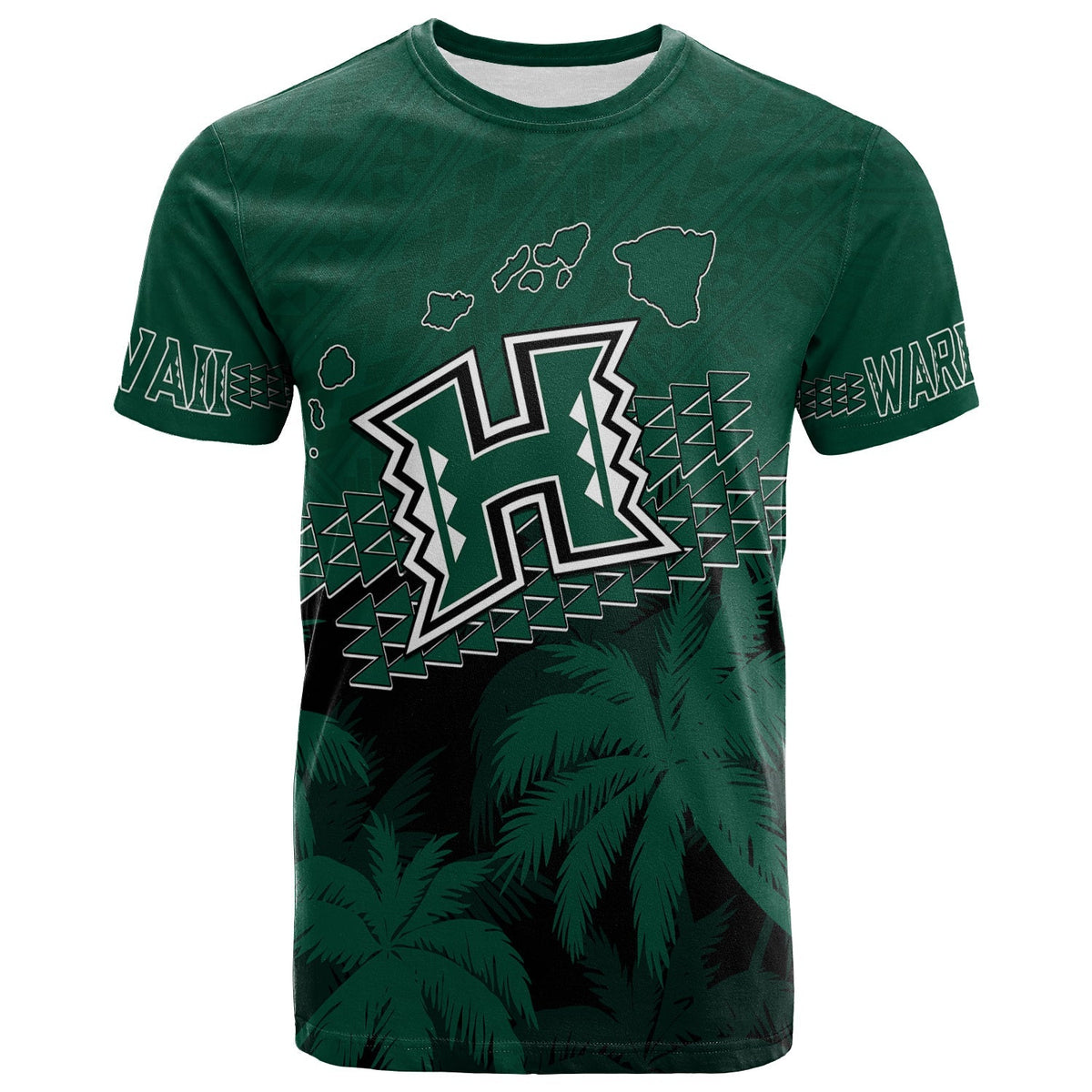 Personalised Hawaii Rainbow Warriors T Shirt Laau Pama - Wonder Print Shop