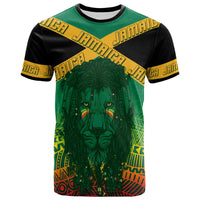 Jamaica Personalised T Shirt Rastafari Lion Mix Kente - Wonder Print Shop