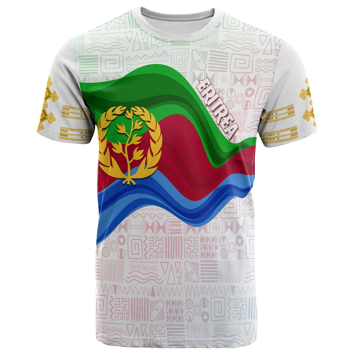 Eritrea Independence Day T Shirt Ethnic African Pattern White - Wonder Print Shop