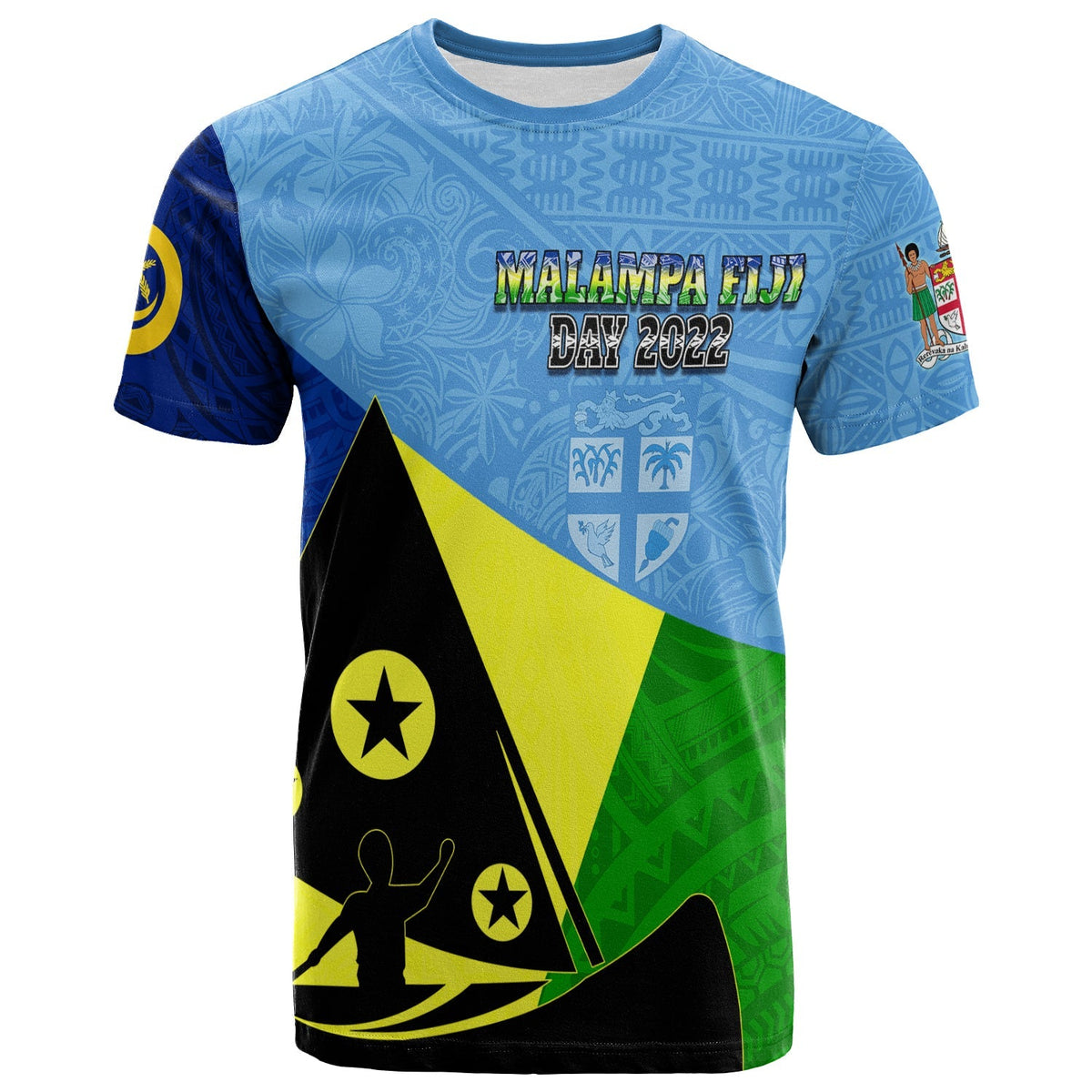 Malampa Fiji Day T Shirt Mix Tapa Style - Wonder Print Shop