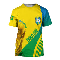 Personalised Brazil T Shirt World Cup 2022 Pentacampe o - Wonder Print Shop