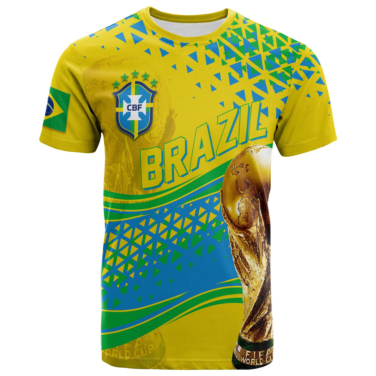 Personalised Brazil T Shirt World Cup 2022 Champions - Wonder Print Shop