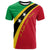 Saint Kitts and Nevis Personalised T Shirt SKN Flag Simple Style - Wonder Print Shop