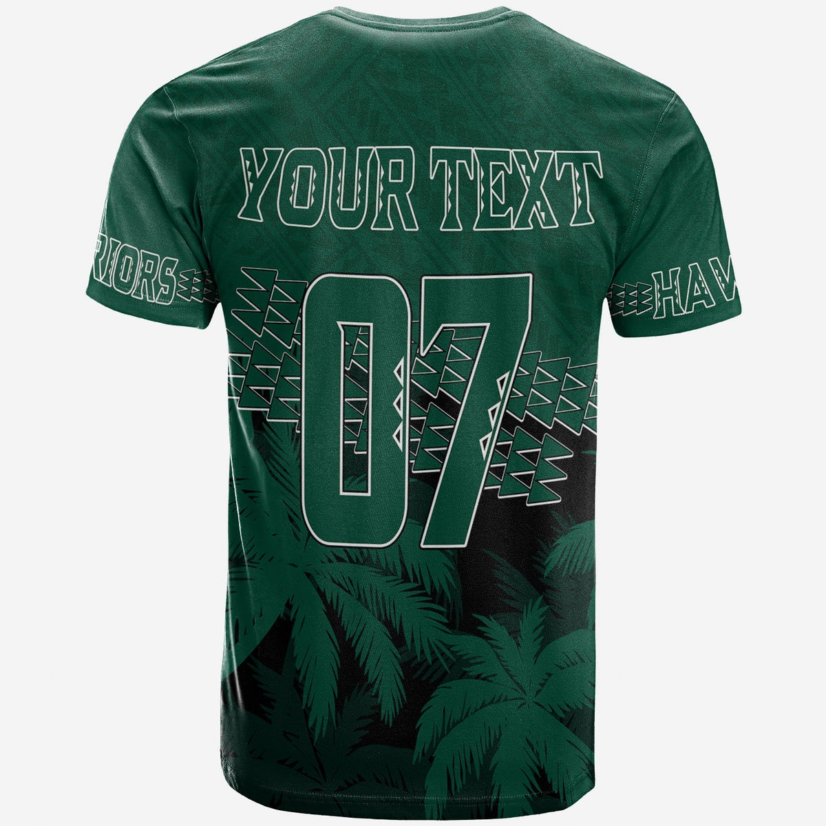 Personalised Hawaii Rainbow Warriors T Shirt Laau Pama - Wonder Print Shop