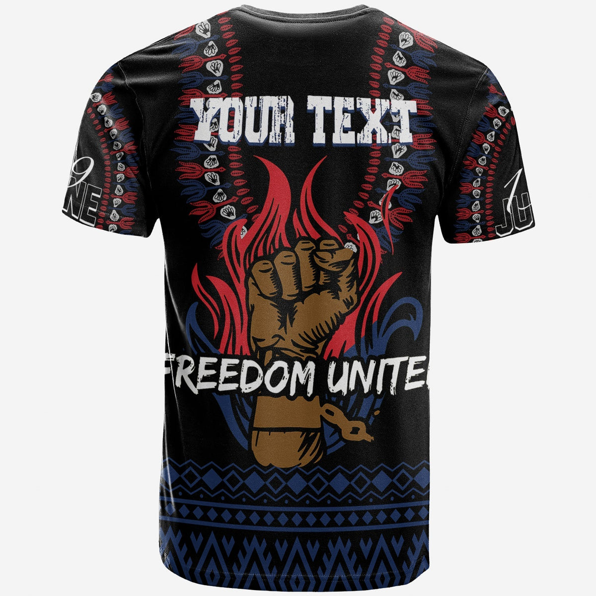 Juneteenth Dashiki Personalised T Shirt Freedom United - Wonder Print Shop