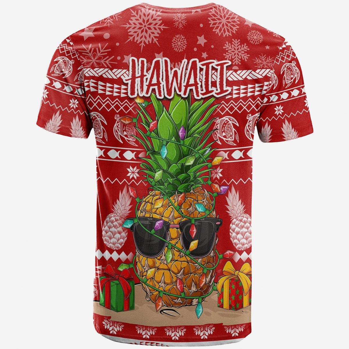 Hawaii Christmas T Shirt Mele Kalikimaka Pineapple - Wonder Print Shop
