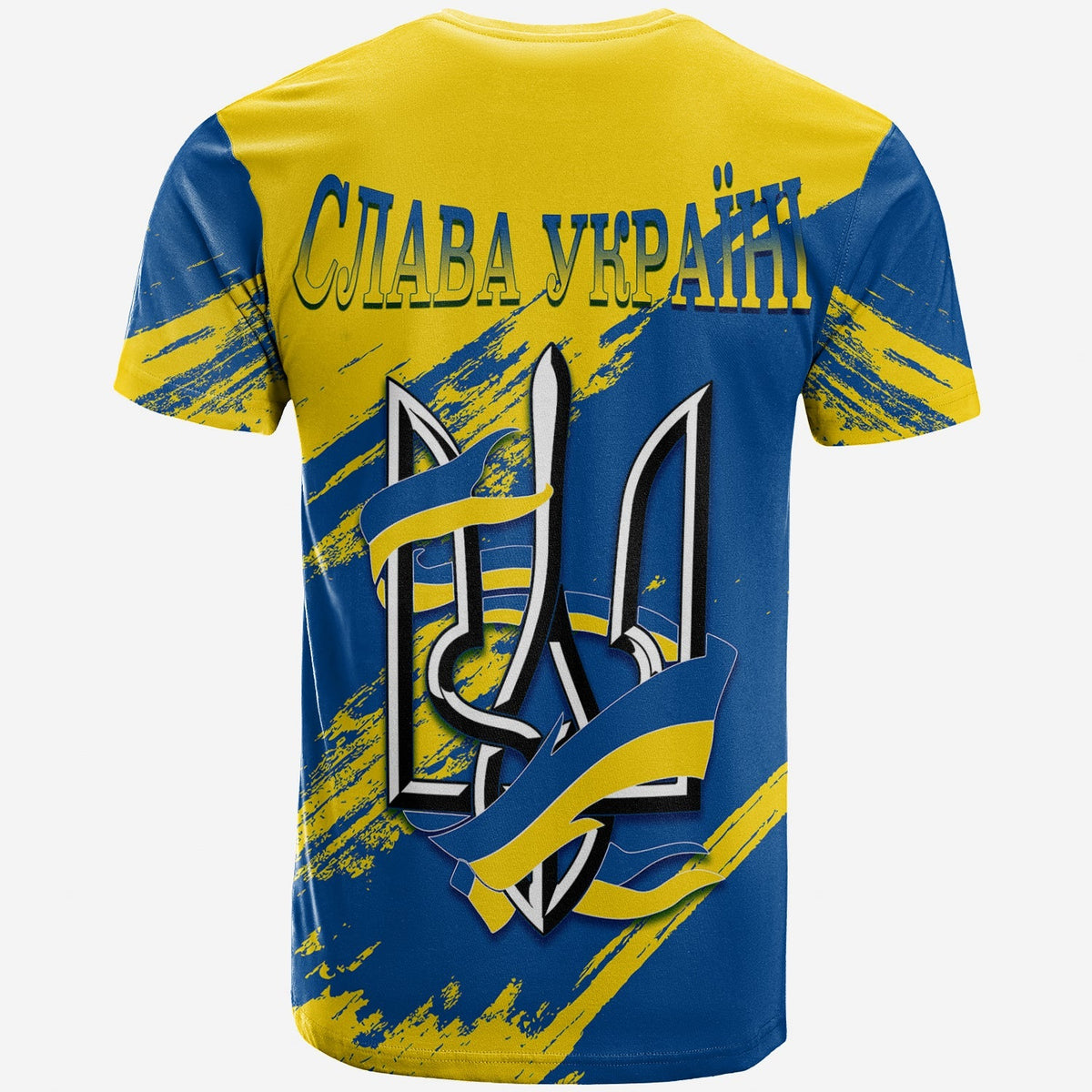 Ukraine T Shirt Slava Ukraini Grunge Style - Wonder Print Shop