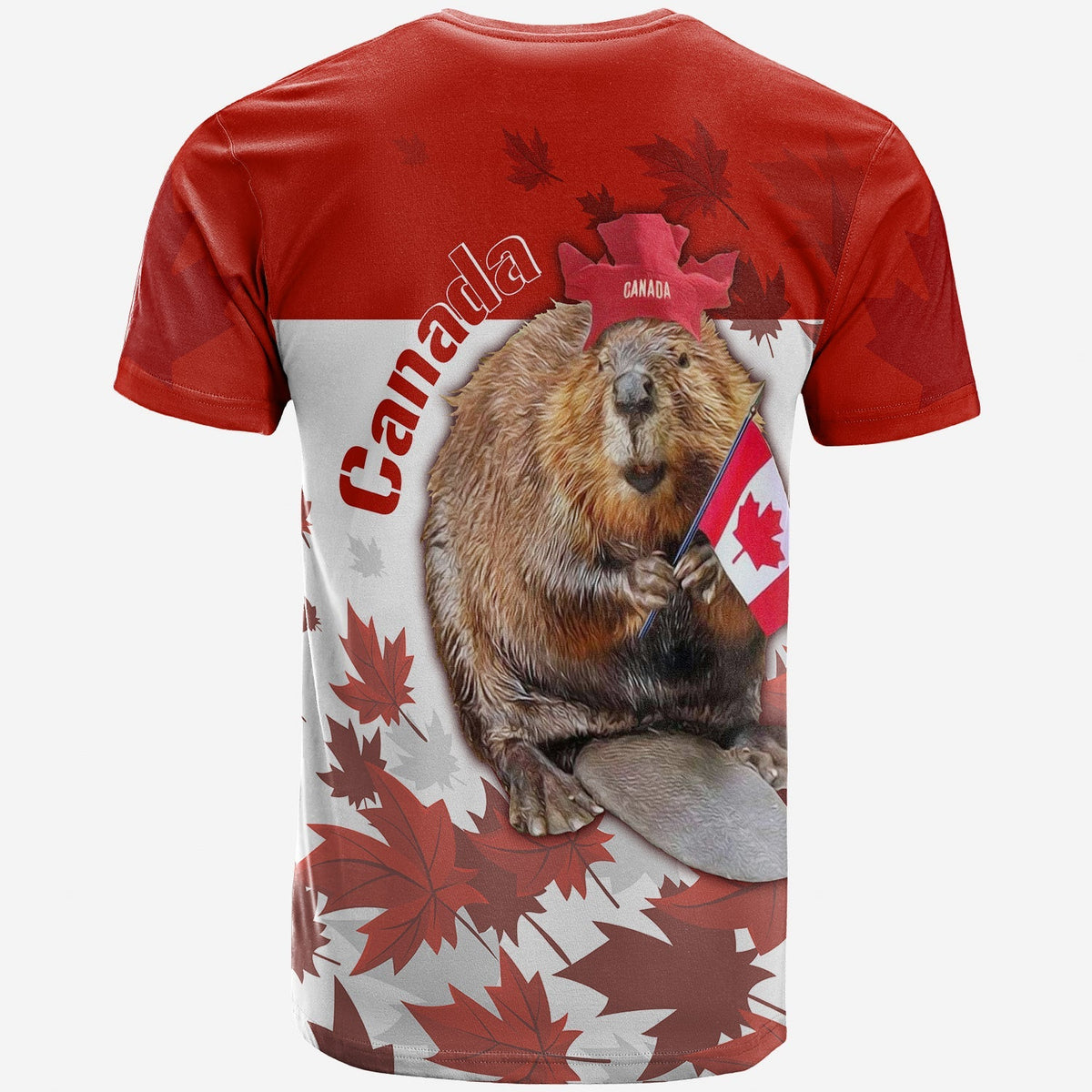 Canada Day T Shirt Patriot Beaver Mix Maple Leaf - Wonder Print Shop