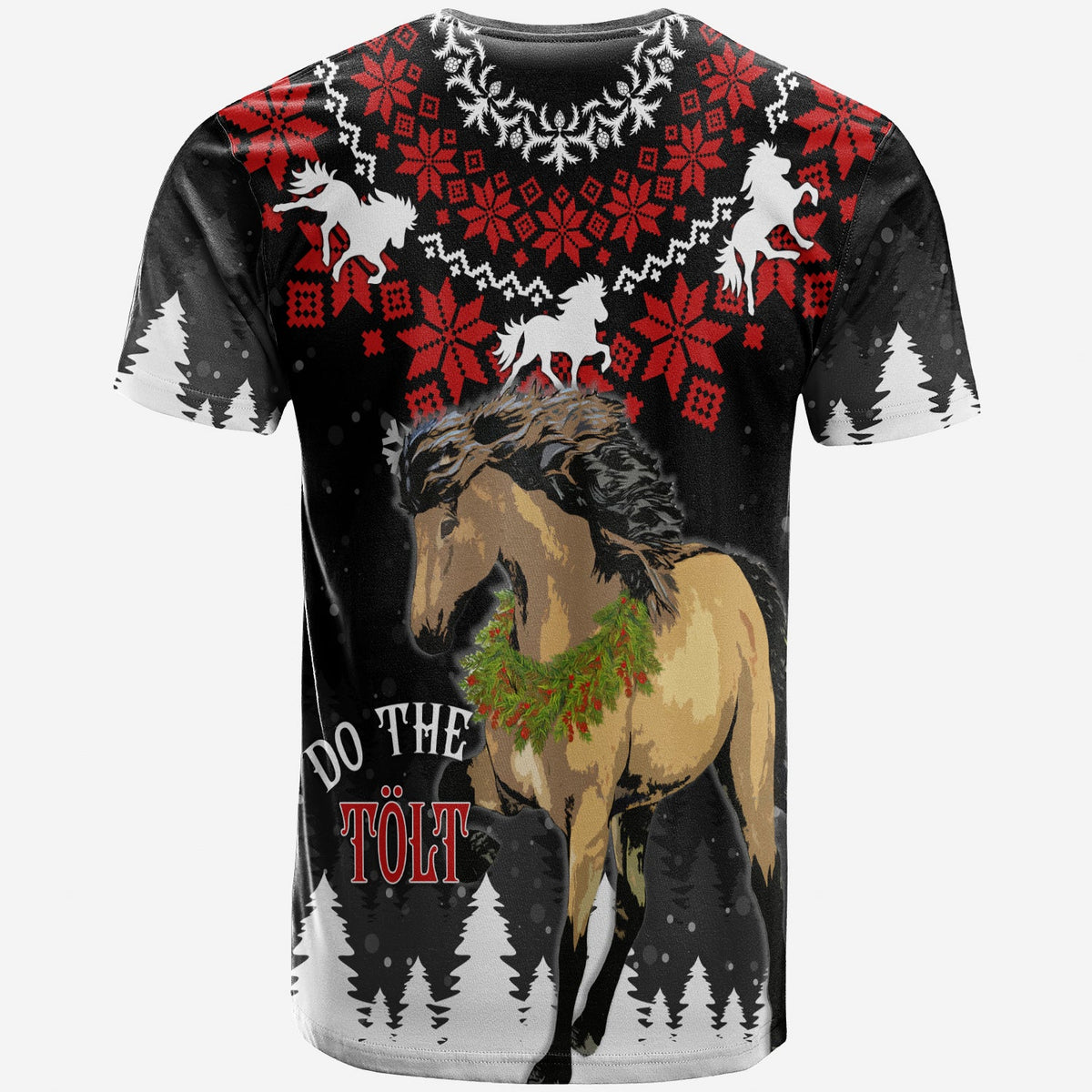 Iceland Christmas T Shirt Icelandic Horse Do The Tolt - Wonder Print Shop