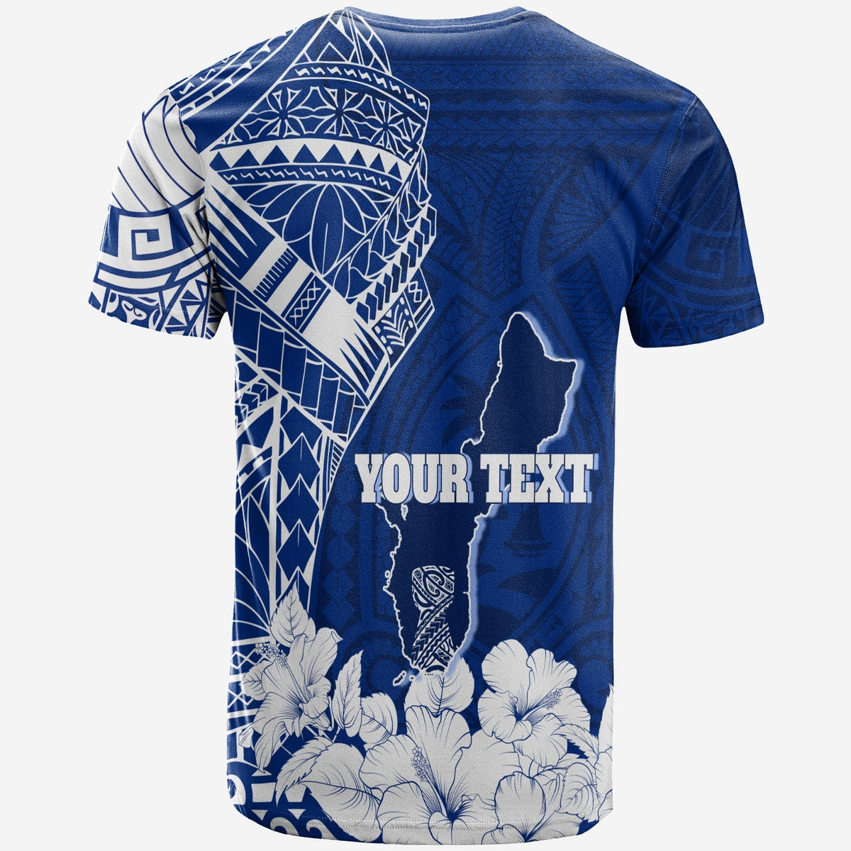 Custom Guam Tribal Latte Stone T Shirt Mix Hibiscus - Wonder Print Shop