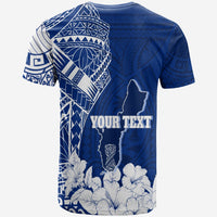 Custom Guam Tribal Latte Stone T Shirt Mix Hibiscus - Wonder Print Shop