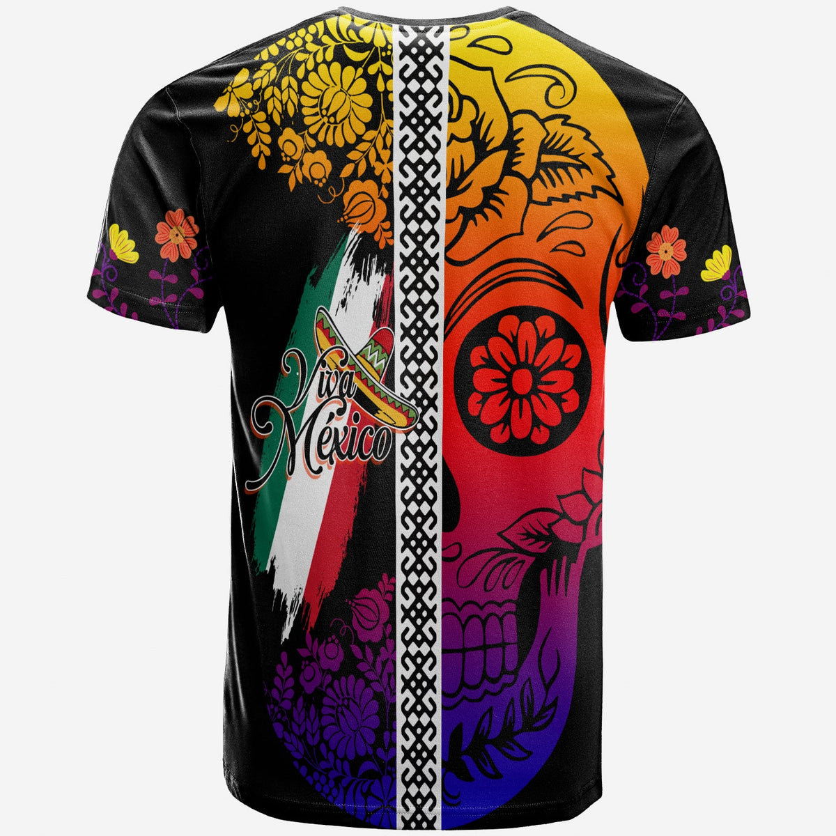 Mexican Dia de Muertos Sugar Skull T Shirt Viva Mexico - Wonder Print Shop