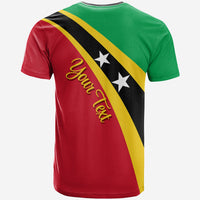 Saint Kitts and Nevis Personalised T Shirt SKN Flag Simple Style - Wonder Print Shop