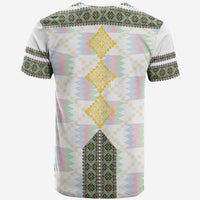 Eritrea Tilet Pattern T Shirt Eritrean Cross White - Wonder Print Shop