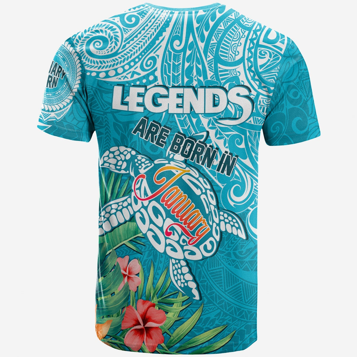 Custom Polynesian Birthday T Shirt Legends Are Born In January - Wonder Print Shop