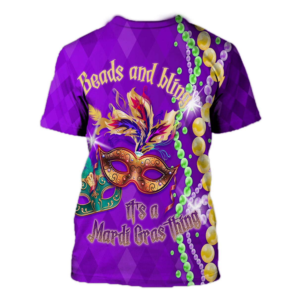 T Shirt Beads And Bling It's A Mardi Gras Thing - Wonder Print Shop