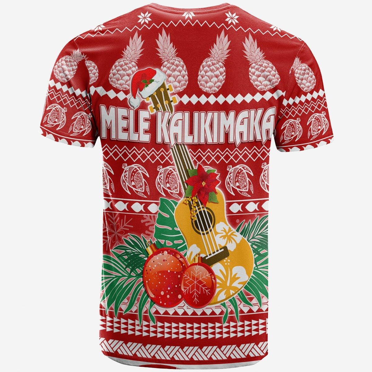 Hawaii Christmas T Shirt Mele Kalikimaka Ukulele - Wonder Print Shop