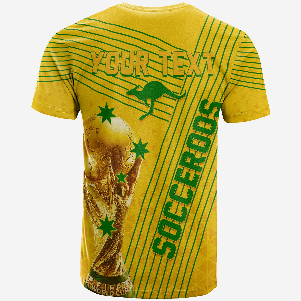 Personalised Australia Soccer WC 2022 T Shirt Socceroos Sporty Style - Wonder Print Shop