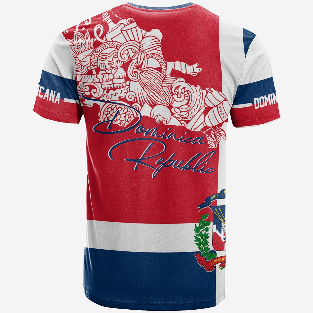 Dominican Republic T Shirt Independence Day Flag Style - Wonder Print Shop