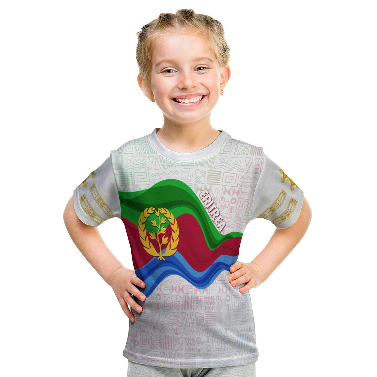 Eritrea Independence Day T Shirt Ethnic African Pattern White - Wonder Print Shop