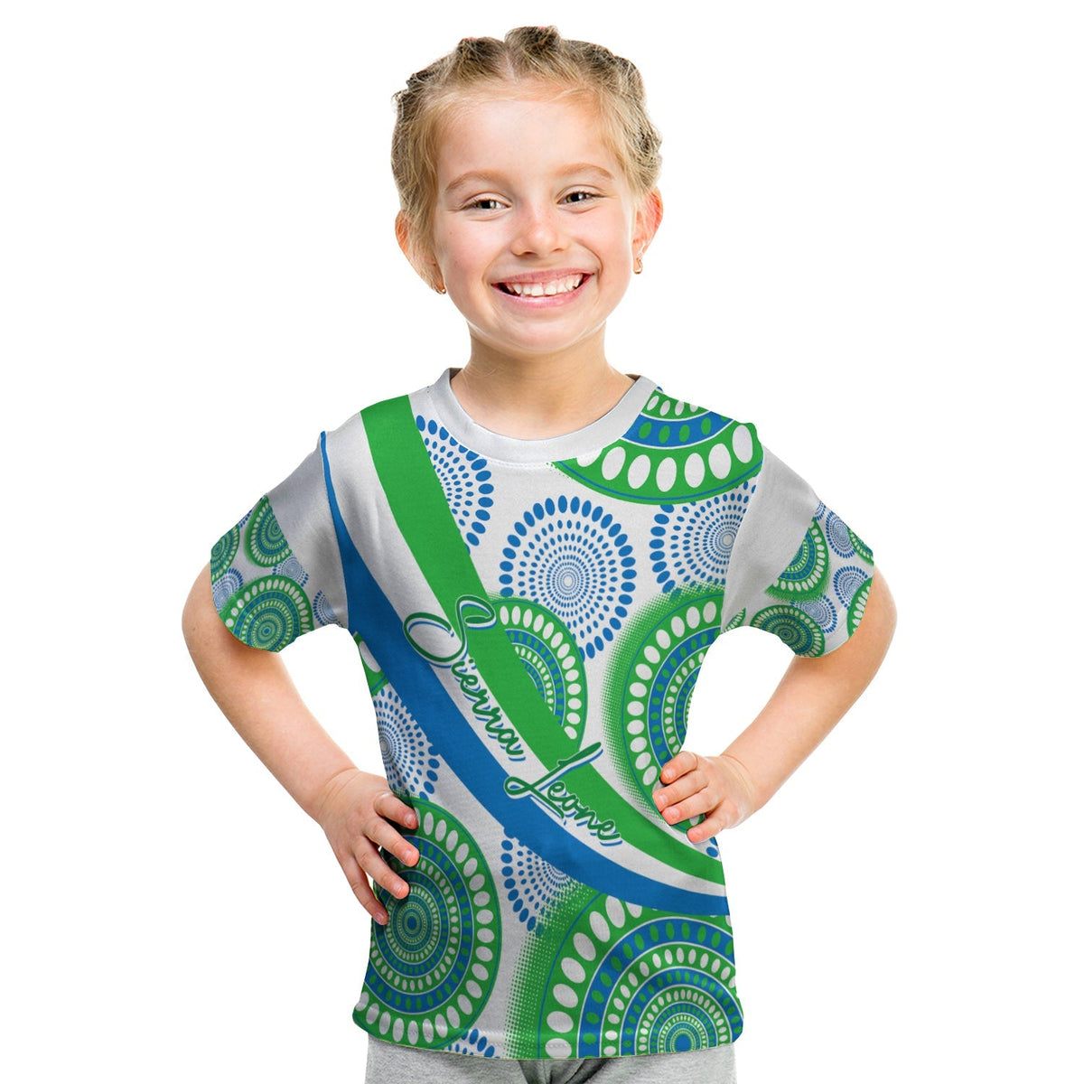 Sierra Leone Personalised T Shirt Ankara Style - Wonder Print Shop