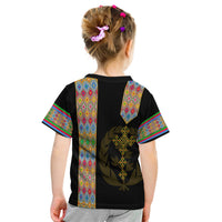 Habesha Tilet Pattern KID T shirt Eritrea Emblem - Wonder Print Shop