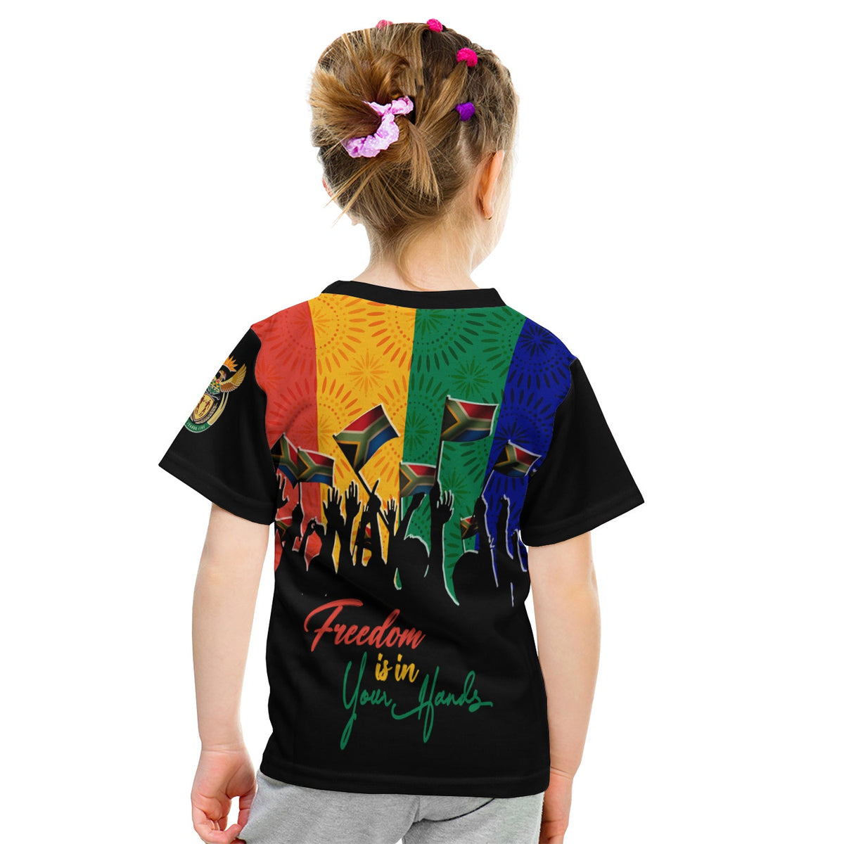 Shweshwe Pattern South Africa Freedom Day T Shirt Freedom Is In Your Hands - Wonder Print Shop
