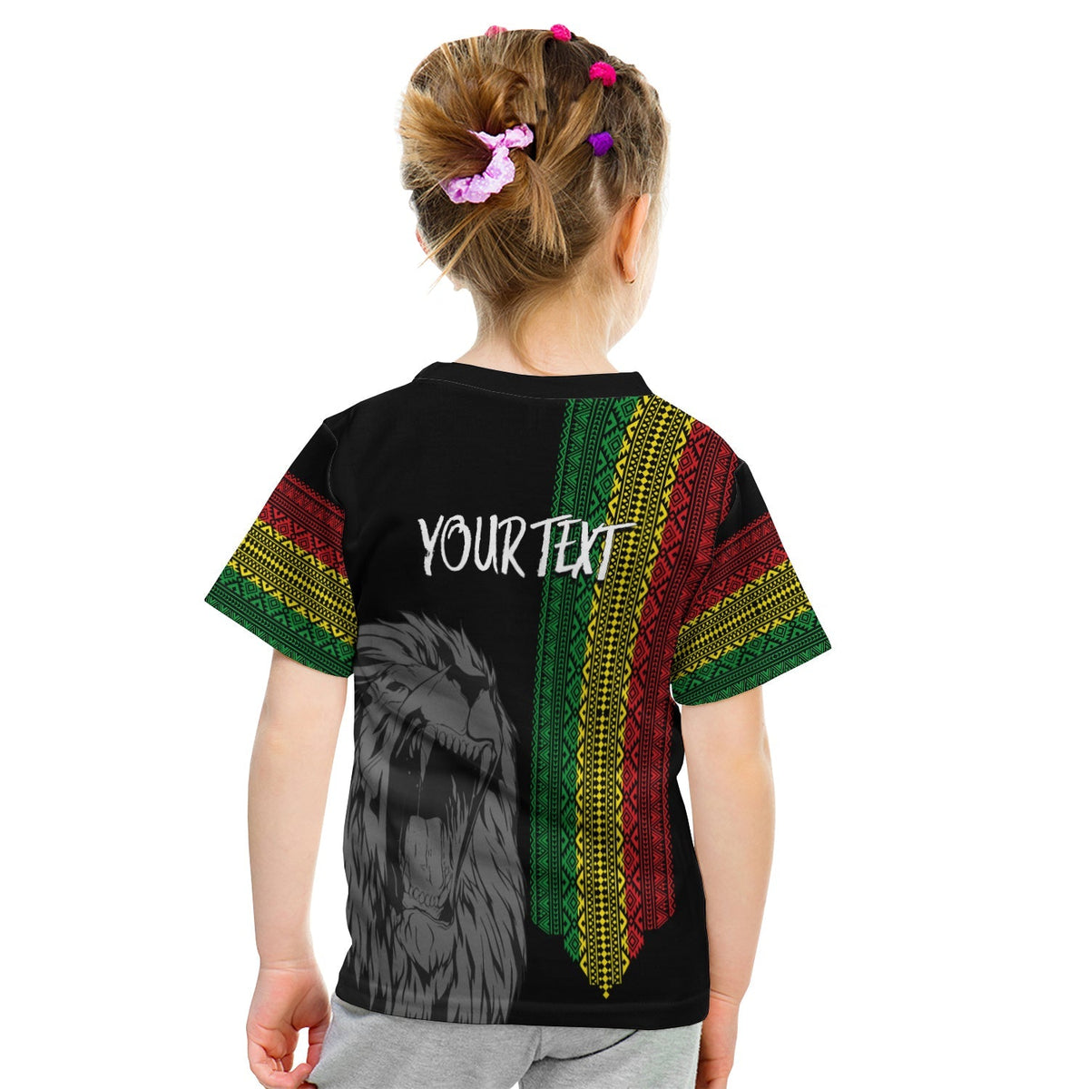 Ethiopia Patriot Day Personalised T Shirt Roaring Lion - Wonder Print Shop