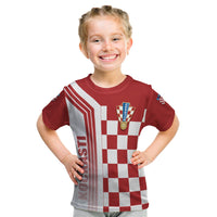 Personalised Croatia World Cup 2022 T Shirt KID Kockasti - Wonder Print Shop