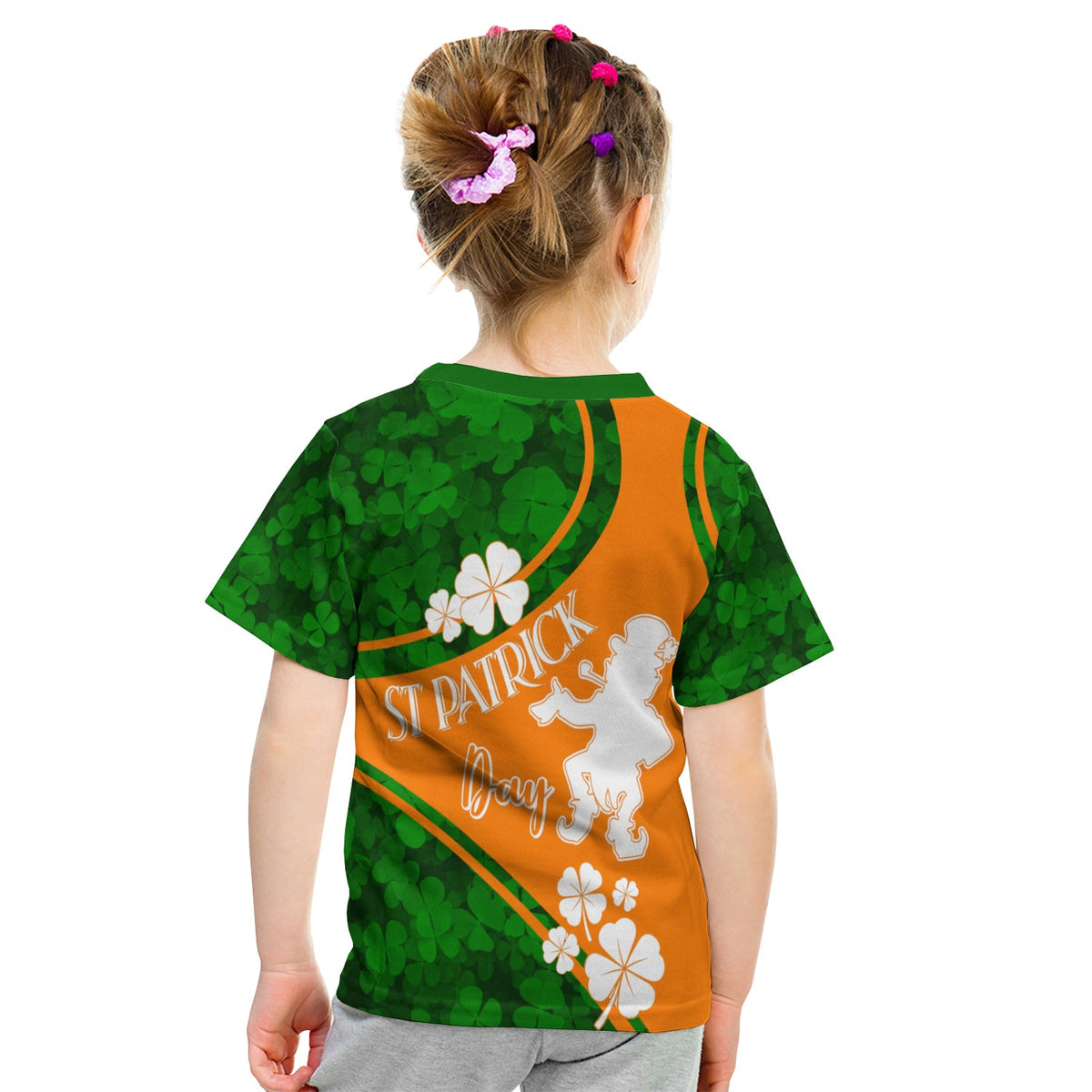 Saint Patrick Day T Shirt KID Shamrocks And Shenanigans - Irish Flag Style - Wonder Print Shop