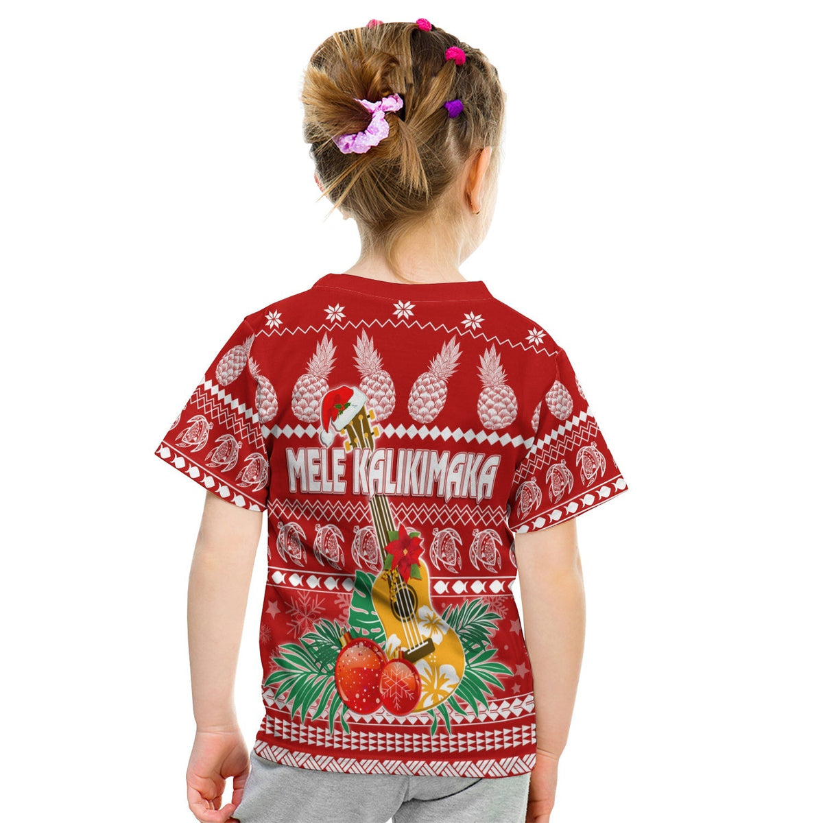 Hawaii Christmas T Shirt KID Mele Kalikimaka - Ukulele - Wonder Print Shop