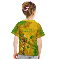 Personalised Australia Soccer WC 2022 T Shirt KID Aboriginal Socceroos - Wonder Print Shop