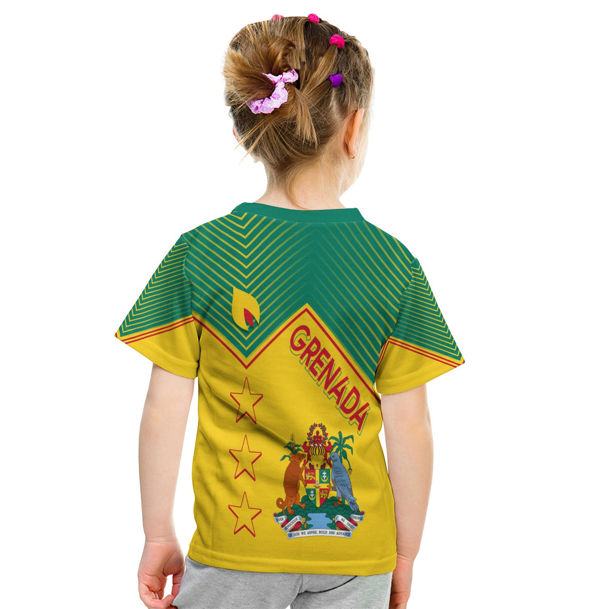 Grenada Independence Day T Shirt KID Geometric Style - Wonder Print Shop