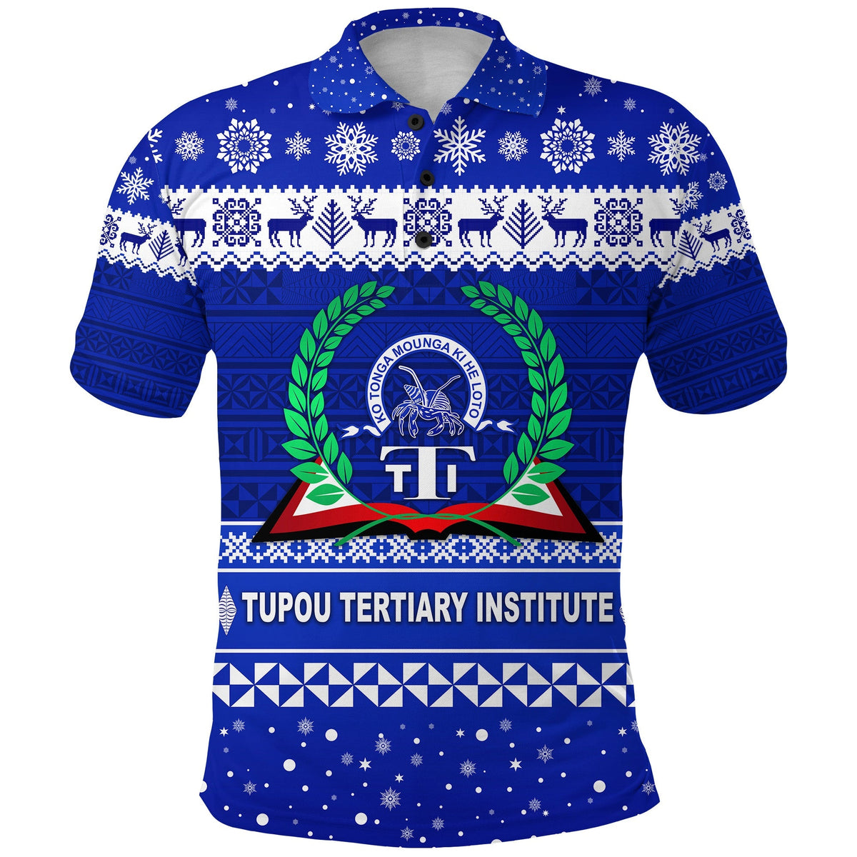 Custom Tupou Tertiary Institute Christmas Tonga Polo Shirt Simple Style LT8 - Wonder Print Shop