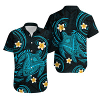 Hawaii Matching Hawaiian Shirt And Dress Hawaiian Turtle Plumeria Mixed Polynesian Turquoise Style LT9 - Wonder Print Shop