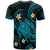 Custom Hawaii T Shirt Hawaiian Turtle Plumeria Mixed Polynesian Turquoise Style - Wonder Print Shop