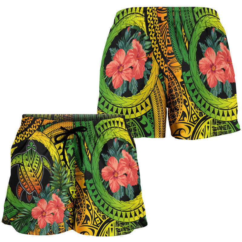 polynesian-turtle-women-short-circle-turtle-hibiscus-reggae