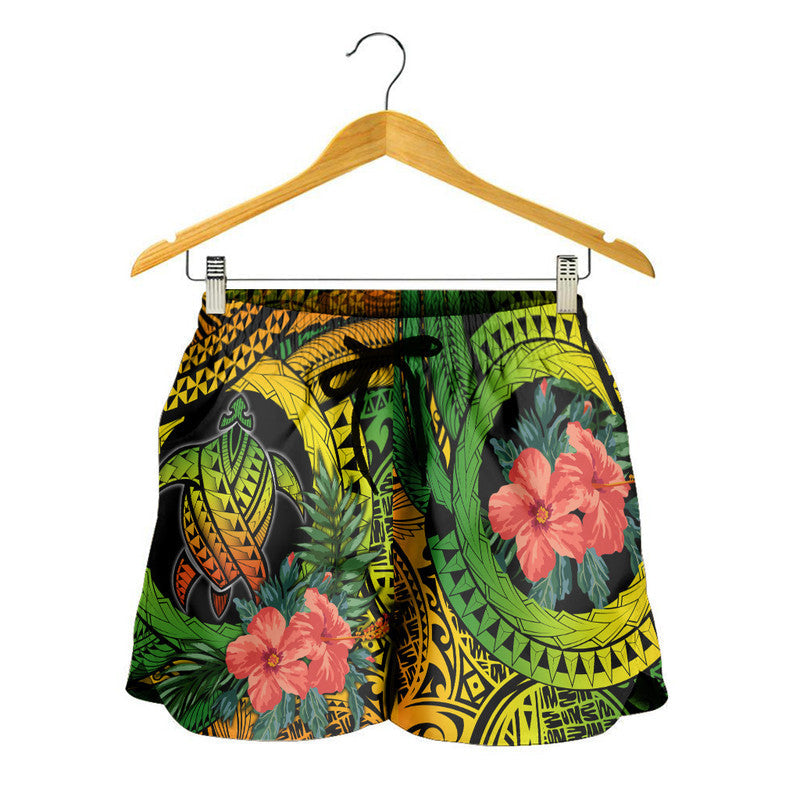 polynesian-turtle-women-short-circle-turtle-hibiscus-reggae