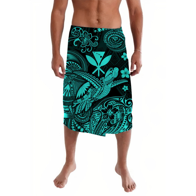 Hawaii Turtle Map Polynesian Lavalava Kanaka Maoli Unique Style - Turquoise LT8 - Wonder Print Shop