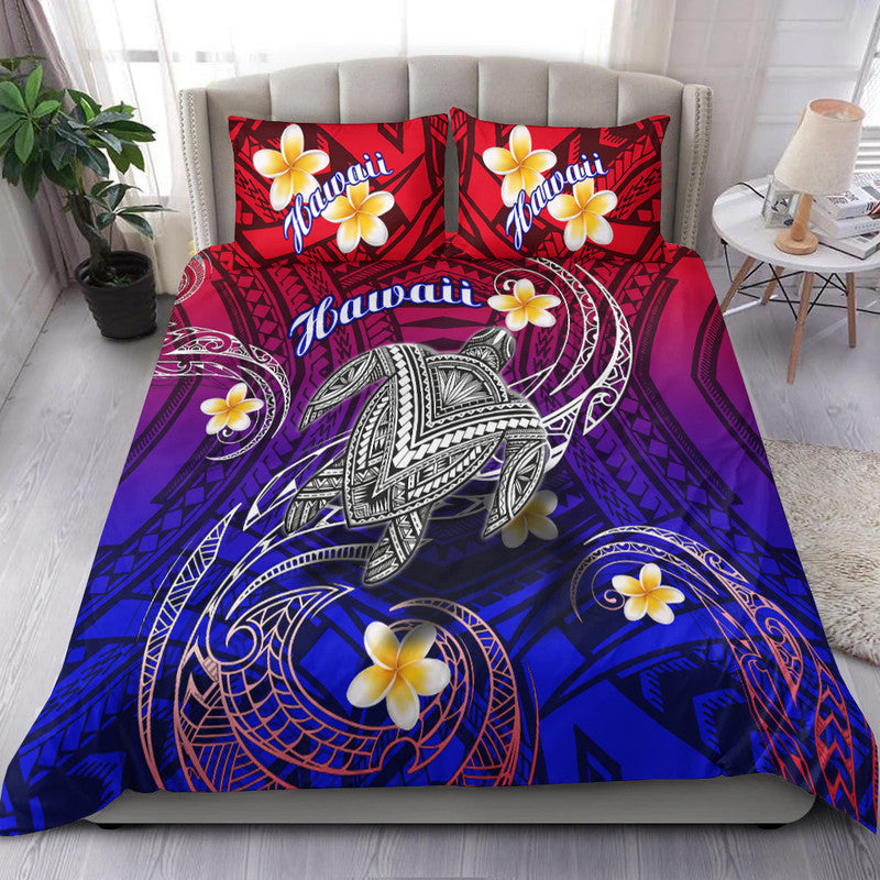 Hawaii Bedding Set Hawaiian Turtle Plumeria Mixed Polynesian Style LT9 - Wonder Print Shop