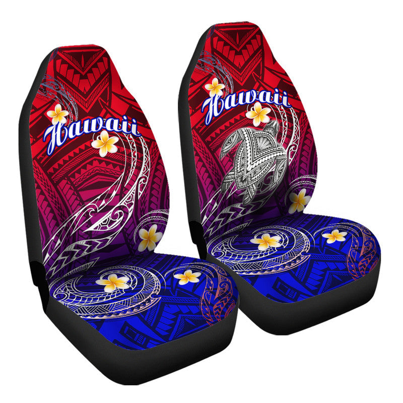 Hawaii Car Seat Cover Hawaiian Turtle Plumeria Mixed Polynesian Style LT9 - Wonder Print Shop