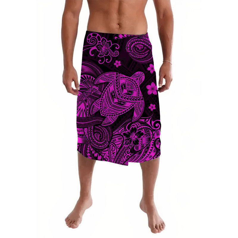 Hawaii Turtle Polynesian Lavalava Plumeria Flower Unique Style - Pink LT8 - Wonder Print Shop