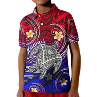 Hawaii Polo Shirt Hawaiian Turtle Plumeria Mixed Polynesian Style - Wonder Print Shop