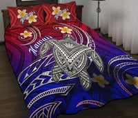 Hawaii Quilt Bed Set Hawaiian Turtle Plumeria Mixed Polynesian Style - Wonder Print Shop